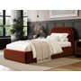  Flair Alba Single Ottoman Storage Bed Burnt Orange Velvet