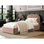 Flair Alba Single Ottoman Bed Pink Velvet