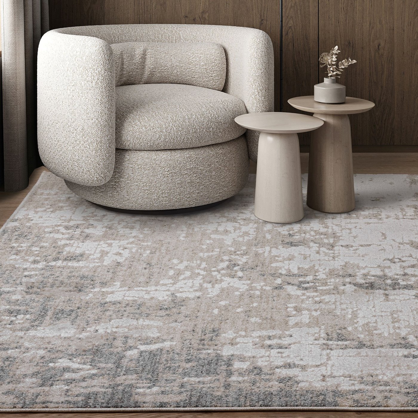 Asiatic London Anders AN01 Abstract Grey Rug | Cuckooland