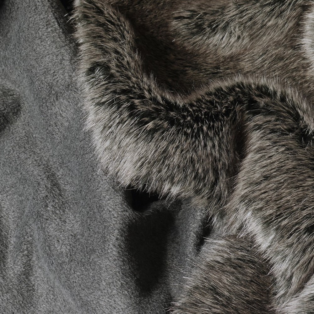 Faux Fur Dog Blanket In Charcoal - Charley Chau | Cuckooland