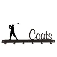 Coat Rack in Golfer Design