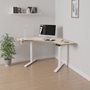 Koble Gino Height Adjustable Corner Desk With Wireless Charging Ash