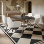 SOLACE+CO Lexi Dining Table with 4 Isla Swivel Dining Chairs Cream