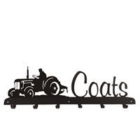 Coat Rack in Little Blue Tractor Design