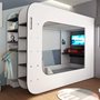 Trasman Loftpod Gaming High Sleeper Bed with Desk and Wardrobe
