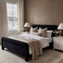 LPD Leonnie Bed Frame Black Brushed Woven Fabric