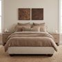LPD Soller  Platform Bed with Wooden Ball Feet Porridge Chenille Tweed