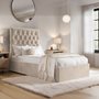 Flair Milan Single Bed Beige Velvet