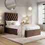 Flair Milan Single Bed Brown Velvet