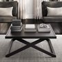 LPD Sage Small Wooden Square Coffee Table Black 