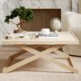 LPD Sage Small Wooden Square Coffee Table Natural