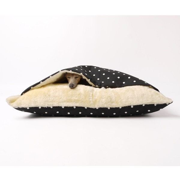 SNUGGLE DOG BED in Dotty Charcoal Design