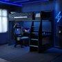 Recoil Ultimate Neon Gaming High Sleeper Charcoal & Blue