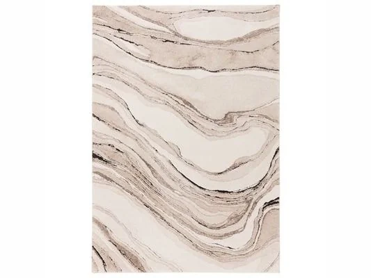 Asiatic London Mirage Quartz Beige Abstract Deep Pile Rug