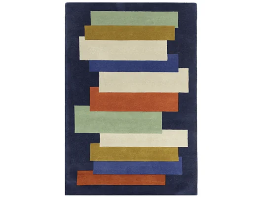 Asiatic London Reef Stacks Multicoloured Geometric Wool Rug RF33