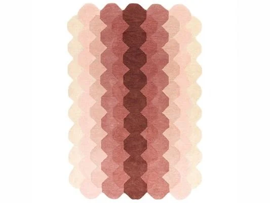 Asiatic London Hive Rug Pink Wool