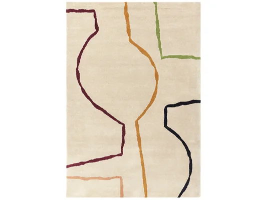 Asiatic London Reef Linear Multi Cream Abstract Rug RF22