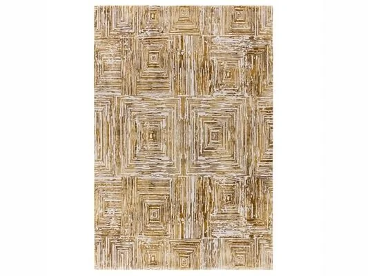 Asiatic London Kuza Portrait Gold Abstract Yellow/Gold Rug