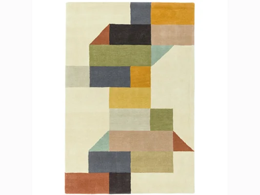 Asiatic London Reef Modern Multi Geometric Wool Rug RF15