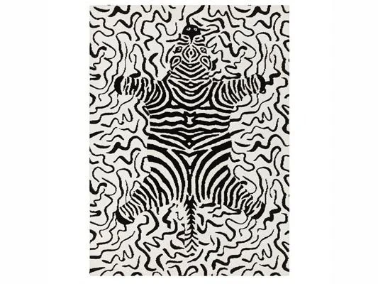 Asiatic London Wilder Zebra Mono Textured Animal Print Rug