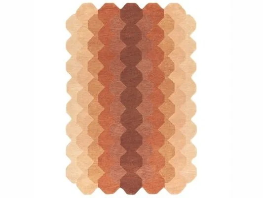 Asiatic London Hive Rug Rust Wool