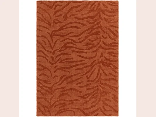 Asiatic London Tigra Spice Orange Hand Woven Wool Rug
