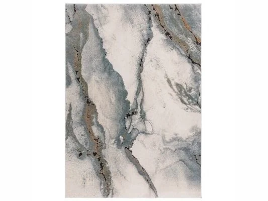 Asiatic London Mirage Oasis Blue Abstract Earth Tone Rug