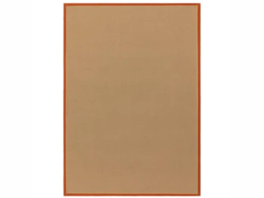 Asiatic London Bordo Boucle Rust Linen Natural Jute Area Rug
