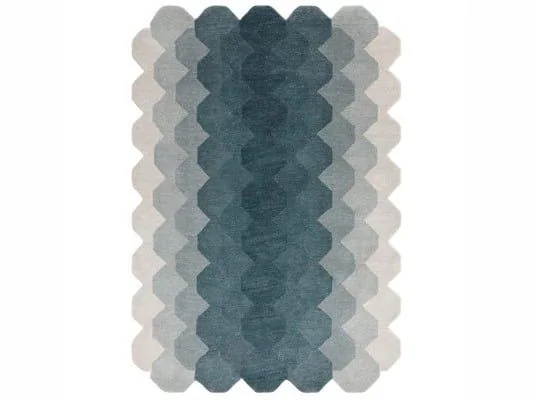 Asiatic London Hive Rug Teal Wool