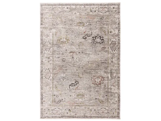 Asiatic London Jasper Grey Silver Distressed Persian Rug