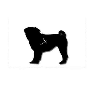 Wagging Tail Dog Clock in Pug