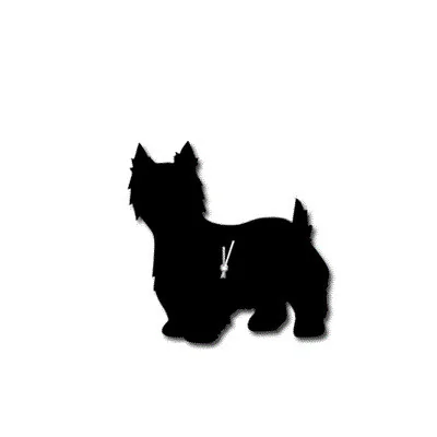 Wagging Tail Dog Clock in Westie