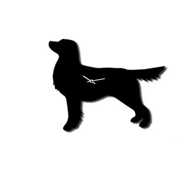 Wagging Tail Dog Clock in Golden Retriever