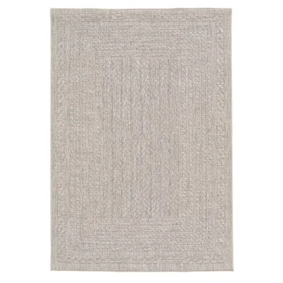 Maze Rattan Alfresco Indoor Outdoor Rug in Silver
