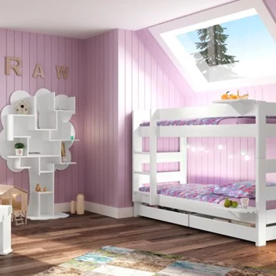 Mathy By Bols Separable Bunk Bed in Dominique Design - 149cm High