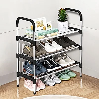 Living & Home 3 Tiers Shoe Rack Organizer Stackable Space Saving Shoe Shelf