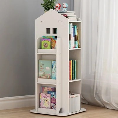 Living & Home Kids' House Frame Rotating Bookshelf