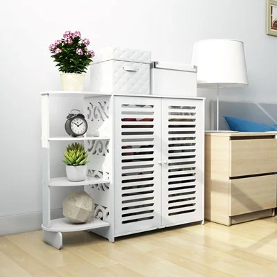 Living & Home Modern Shoe Cabinet Storage Shelf for Entryway