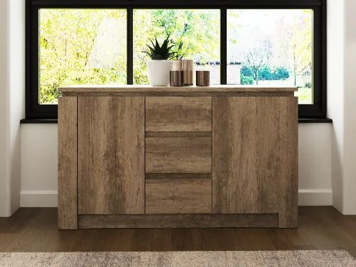 modern oak sideboard with storage drawers