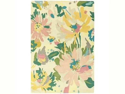 Asiatic London Reef Floral Pink Multi Hand Tufted Wool Rug RF10