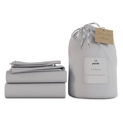 Panda London Quiet Grey Bamboo Bedding Set – SuperKing