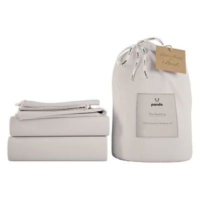 Panda London Pure White Bamboo Bedding Set – SuperKing