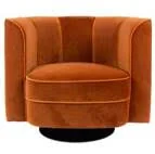 Art Nouveau Tub Chair in Orange