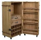 Lico Solid Fir Wood Drinks Cabinet