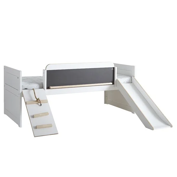 Lifetime play learn sleep kids bed in white with slide and ladder