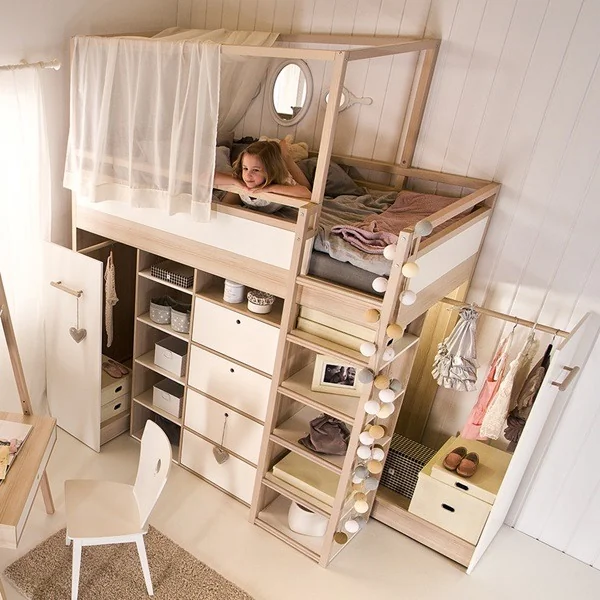 Spot storage high sleeper bed