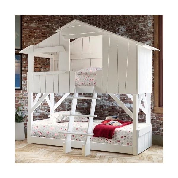 White treehouse bunkbed mathybybols