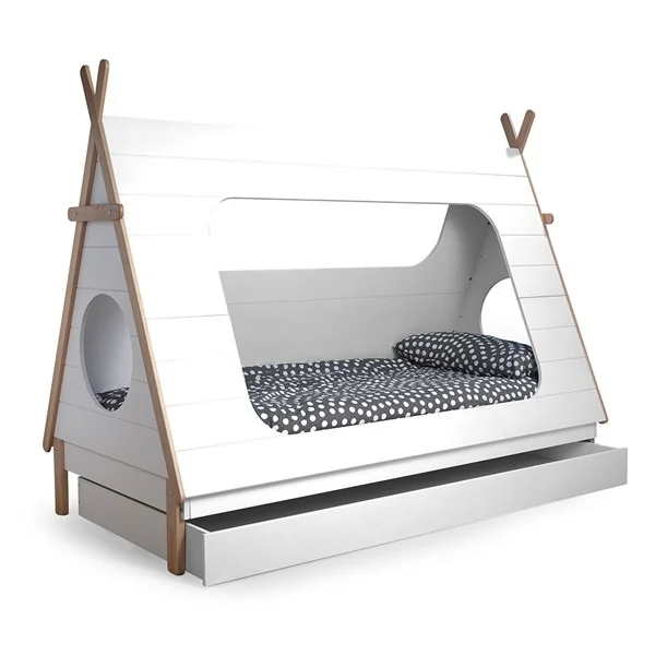 Woood teepee bed drawer