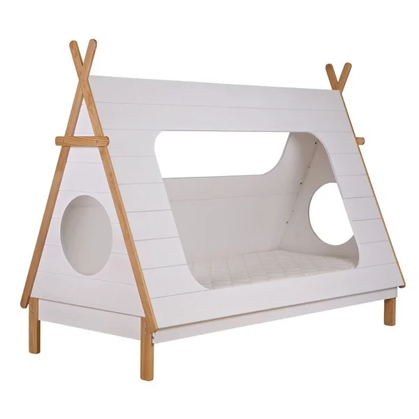 Woood tipi bed white 1