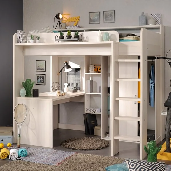 Kids avenue bed with desk and wardrobe